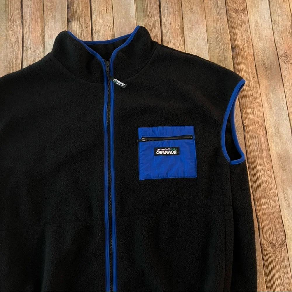 Vintage Campor men’s full zip fleece vest | size XXL
